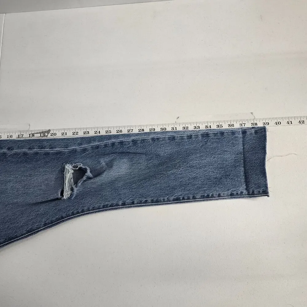 Levi's 501 button fly jeans‎ blue denim womens 29x28 light wash 6679
